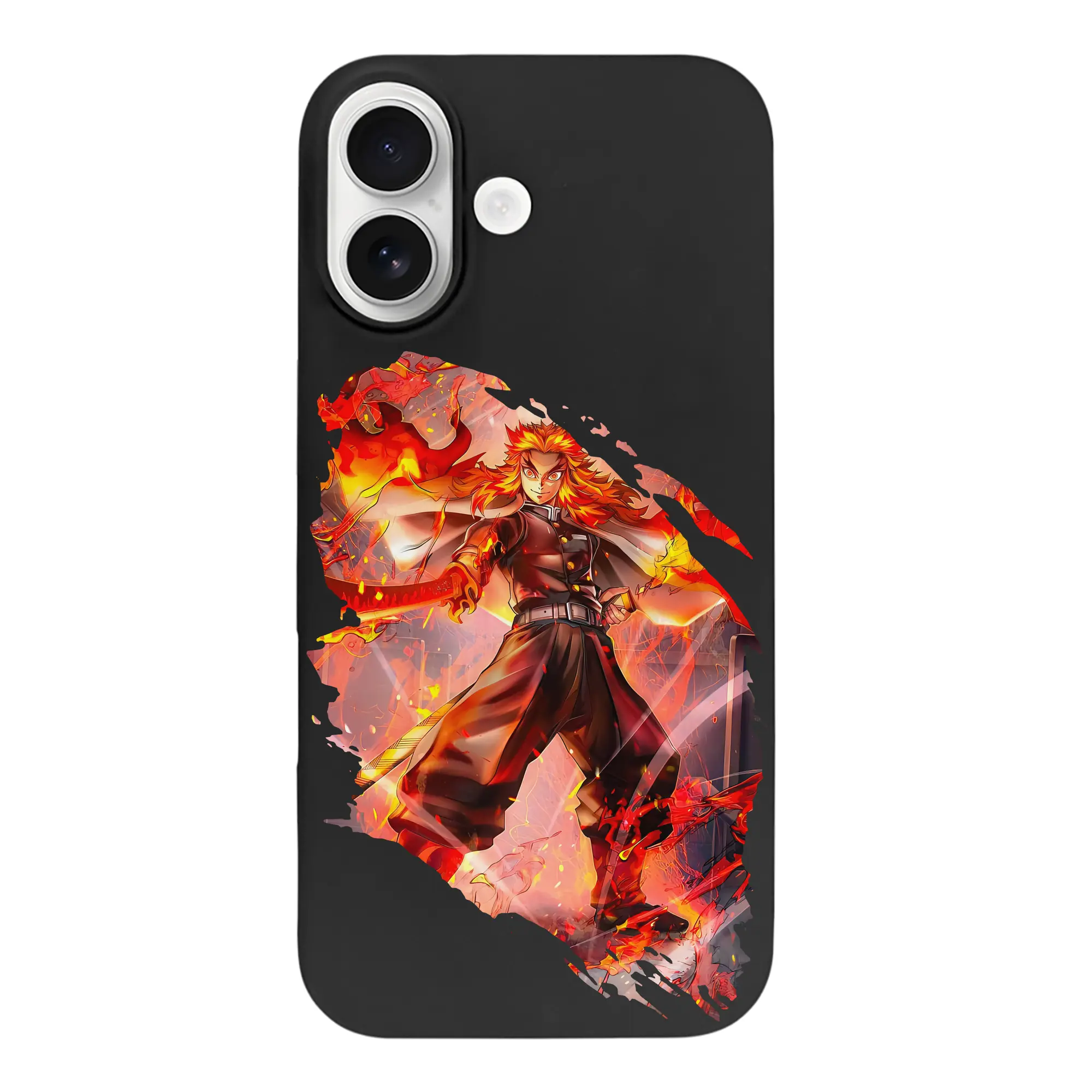 鬼滅の刃 グッズ,煉獄 杏寿郎 - iPhone 17 シリーズ シリコンケース 薄型 耐衝撃 指紋防止 ソフトタッチカバー 精密フィット 傷防止 保護ケース iPhone 17/17 Air/17 Pro/17 Pro Max 対応